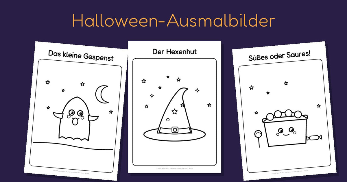 Halloween-Ausmalbilder für Kinder