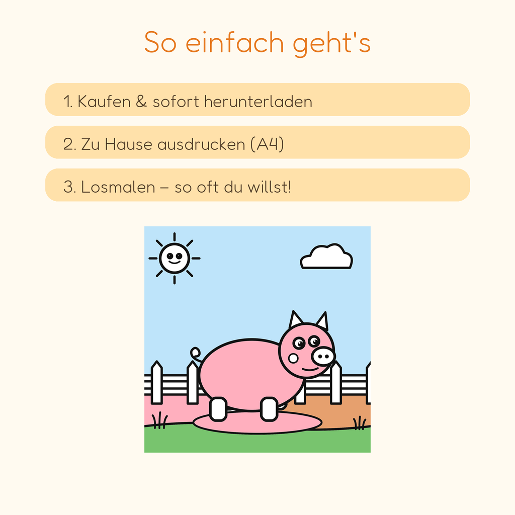 So funktioniert's: kaufen, ausdrucken, losmalen