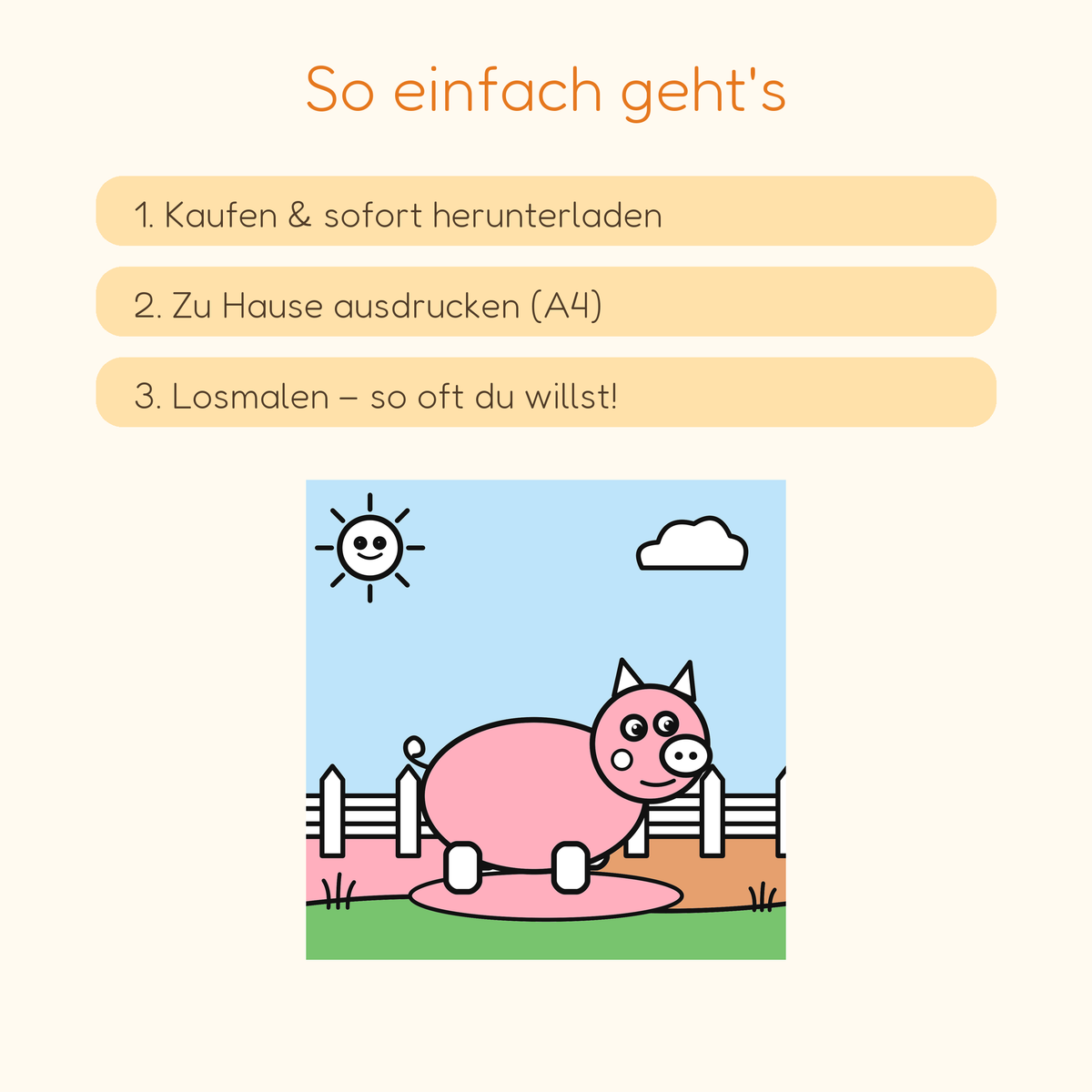 So funktioniert's: kaufen, ausdrucken, losmalen