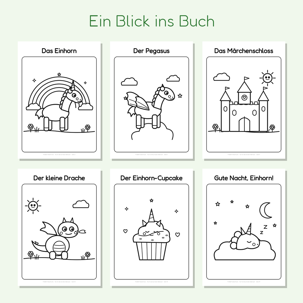 Vorschau Einhorn-Seiten