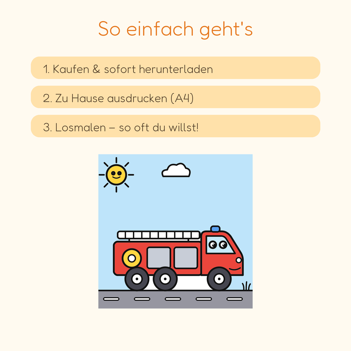 So funktioniert's: kaufen, ausdrucken, losmalen