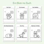 Vorschau der Haustier-Ausmalbilder