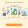 Mega-Paket: alle 5 FarbenFuchs-Malbücher