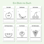 Vorschau der Obst- und Gemüse-Ausmalbilder